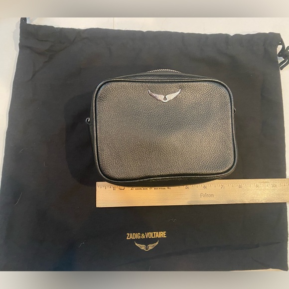 Zadig & Voltaire Crossbody Boxy Wings Black XSmall leather Camera mini Bag purse - Picture 6 of 7